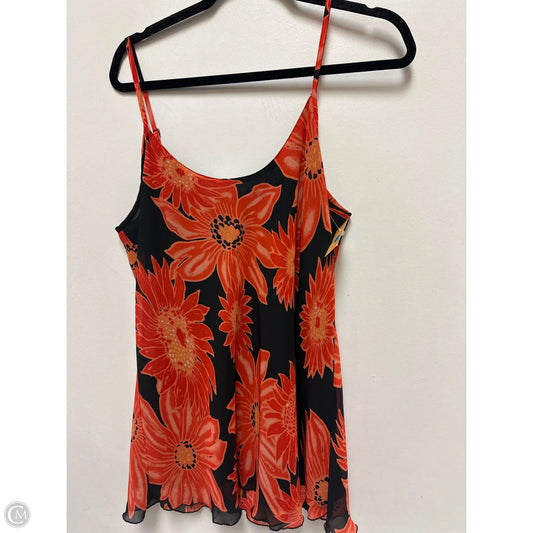 Top Sleeveless By Venus In Black & Red, Size: M