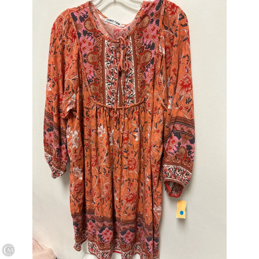 Dress Casual Short By Clothes Mentor In Orange, Size: Xl