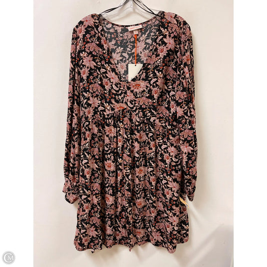 Dress Casual Short By Knox Rose In Black & Purple, Size: Xl