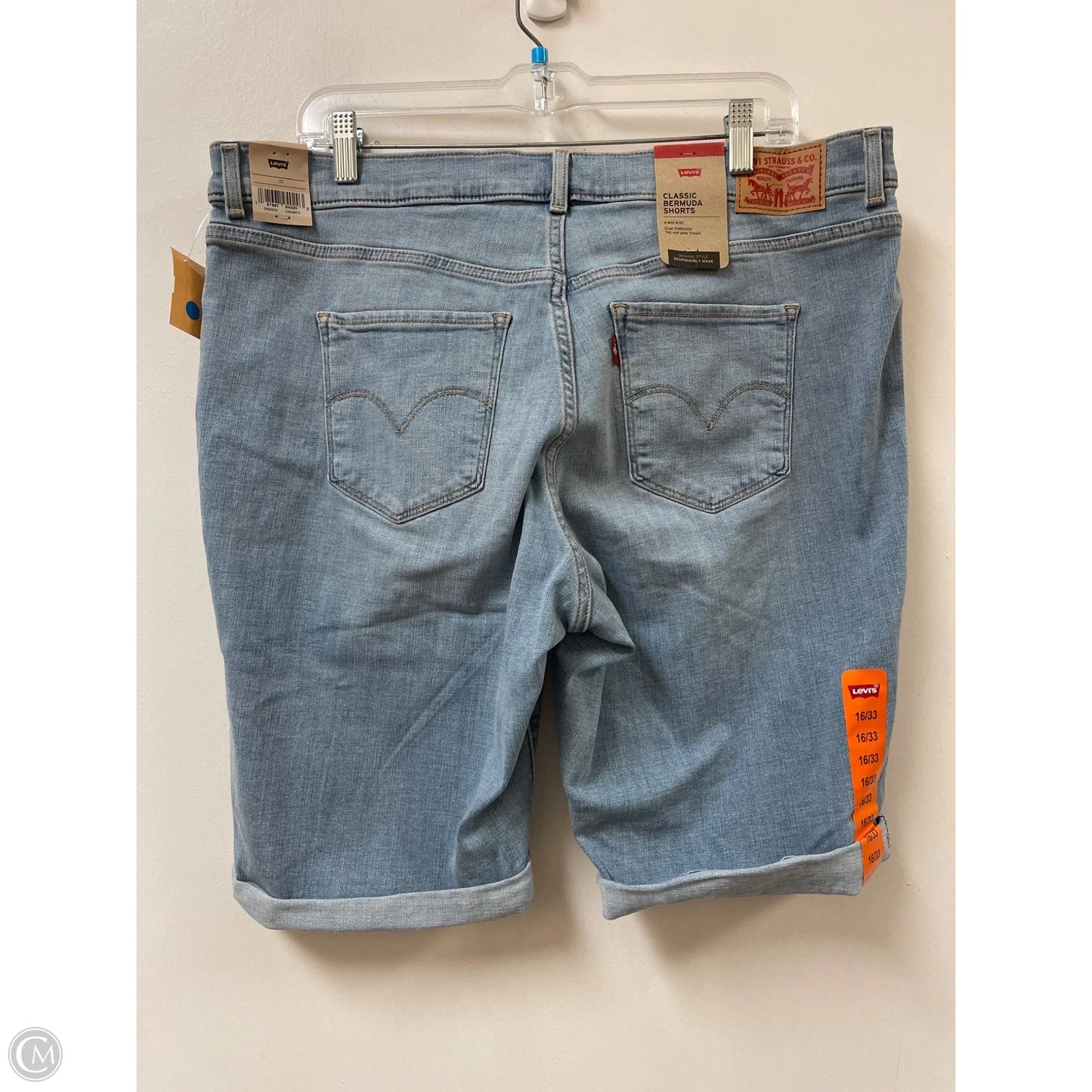 Shorts By Levis In Blue Denim, Size: 16