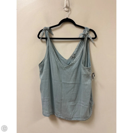 Top Sleeveless By Wishlist In Blue, Size: L