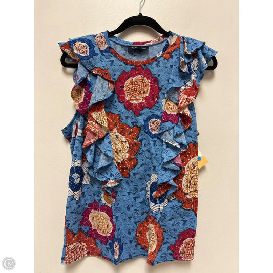 Top Sleeveless By Inc In Floral Print, Size: Xl