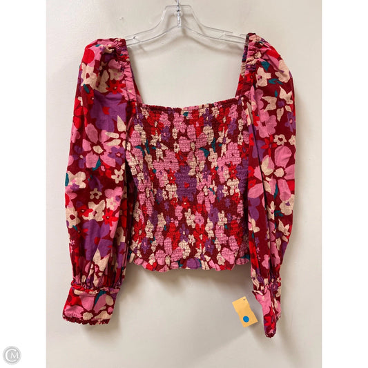 Top Long Sleeve By Free People In Red, Size: M