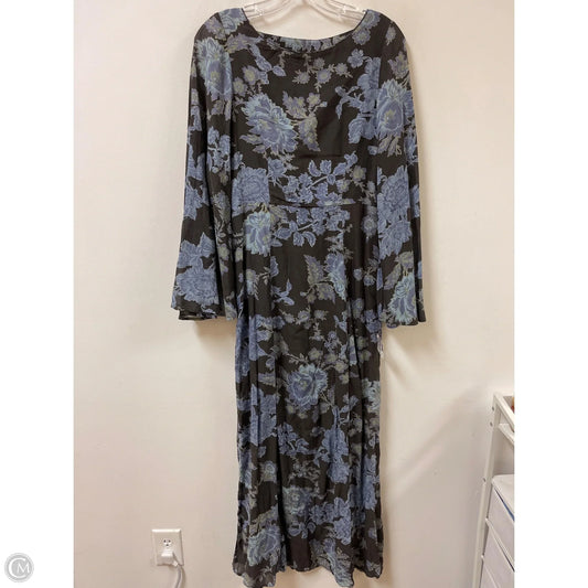 Dress Casual Maxi By Free People In Blue & Grey, Size: S