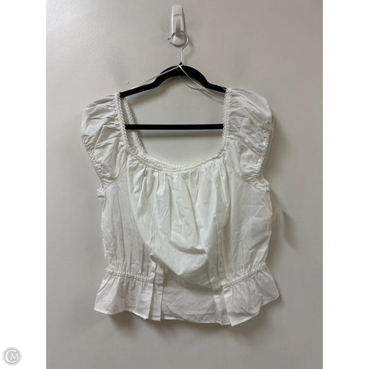 Top Short Sleeve By H&m In White, Size: L