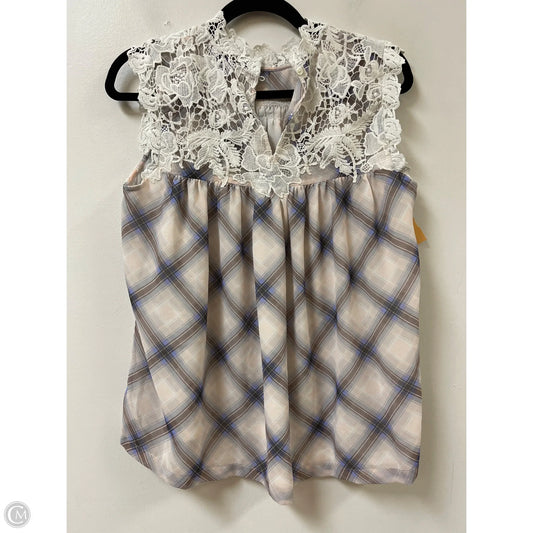 Top Sleeveless By Loft In Brown & Purple, Size: S