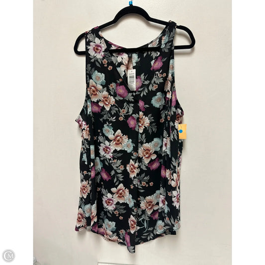 Top Sleeveless By Torrid In Floral Print, Size: 4x