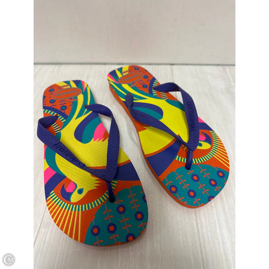 Sandals Flip Flops By Havaianas In Multi-colored, Size: 9