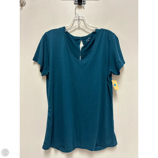 Athletic Top Short Sleeve By Bcg In Teal, Size: L