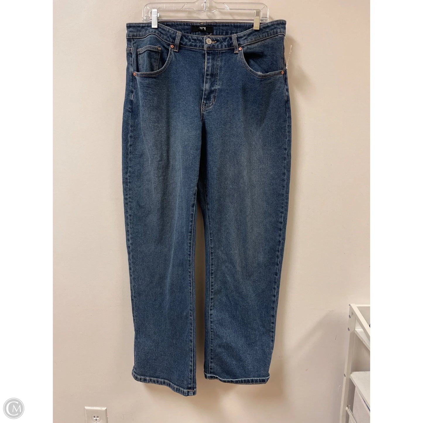 Jeans Wide Leg By Madden Nyc In Blue Denim, Size: 14