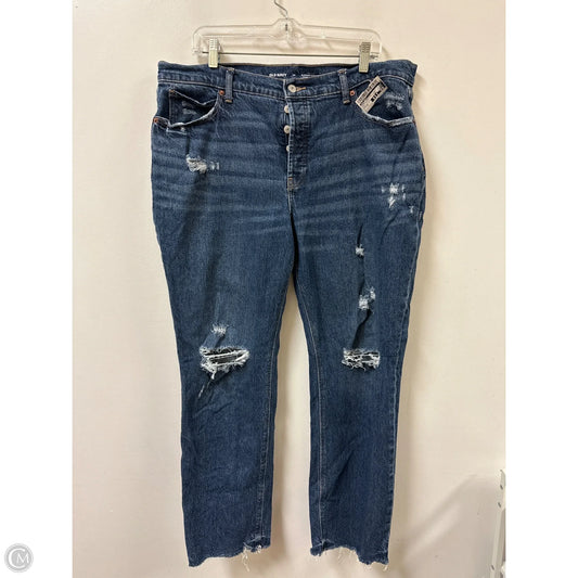 Jeans Straight By Old Navy In Blue Denim, Size: 14