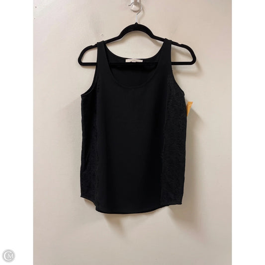 Top Sleeveless By Loft In Black, Size: S