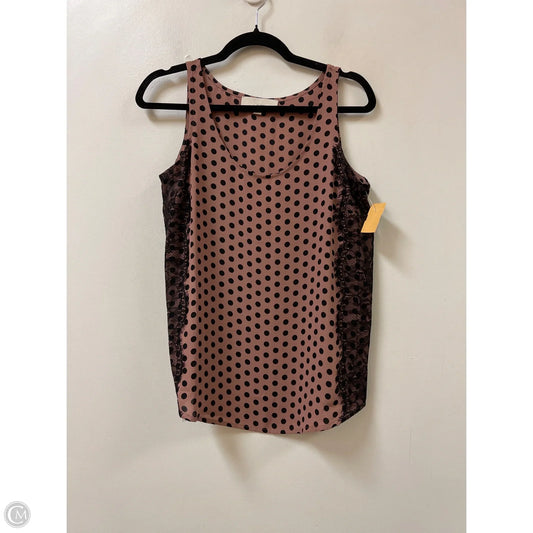 Top Sleeveless By Loft In Polkadot Pattern, Size: S