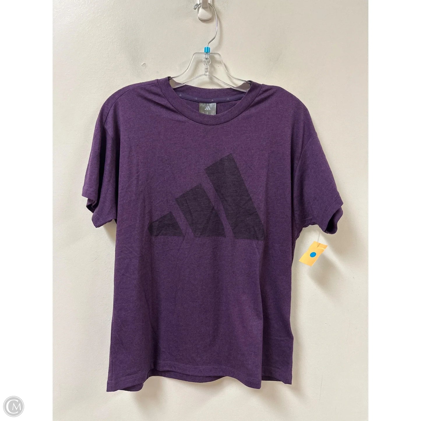 Athletic Top Short Sleeve By Adidas In Purple, Size: M