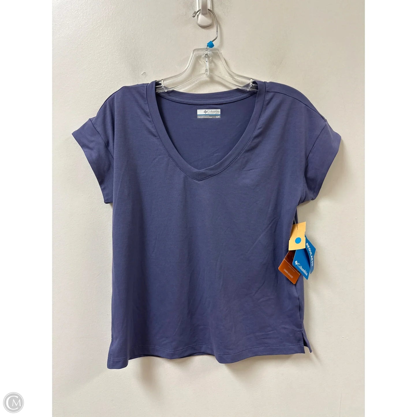 Athletic Top Short Sleeve By Columbia In Purple, Size: S