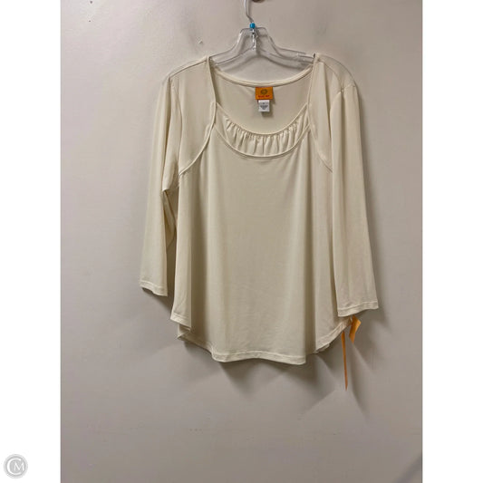 Top Long Sleeve By Ruby Rd In Cream, Size: L