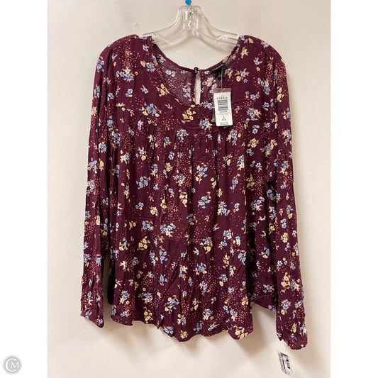 Top Long Sleeve By Torrid In Purple, Size: 2x