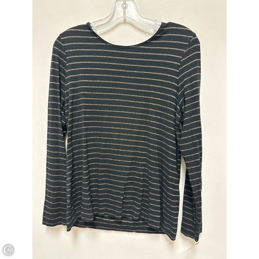 Top Long Sleeve By Chicos In Black & Gold, Size: M