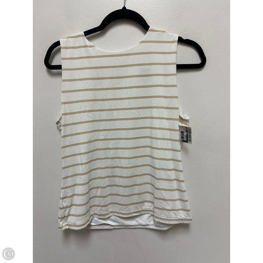 Top Sleeveless By Tahari In Striped Pattern, Size: L