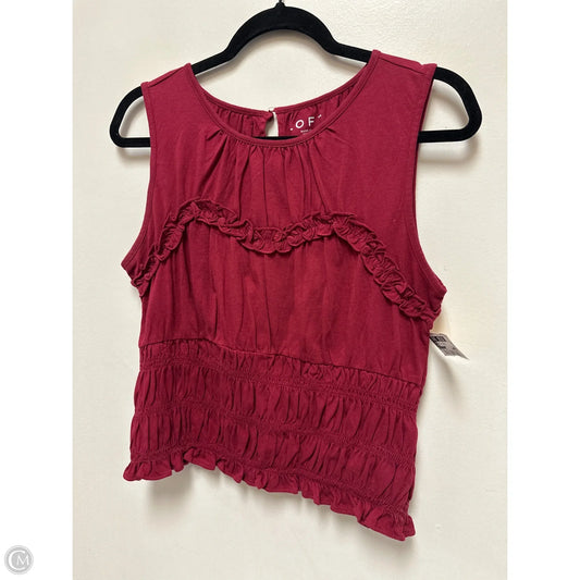Top Sleeveless By Loft In Red, Size: S