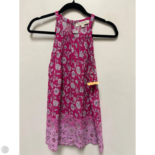 Top Sleeveless By Loft In Pink, Size: S