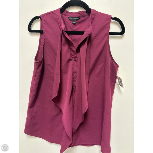 Blouse Sleeveless By Banana Republic In Red, Size: S