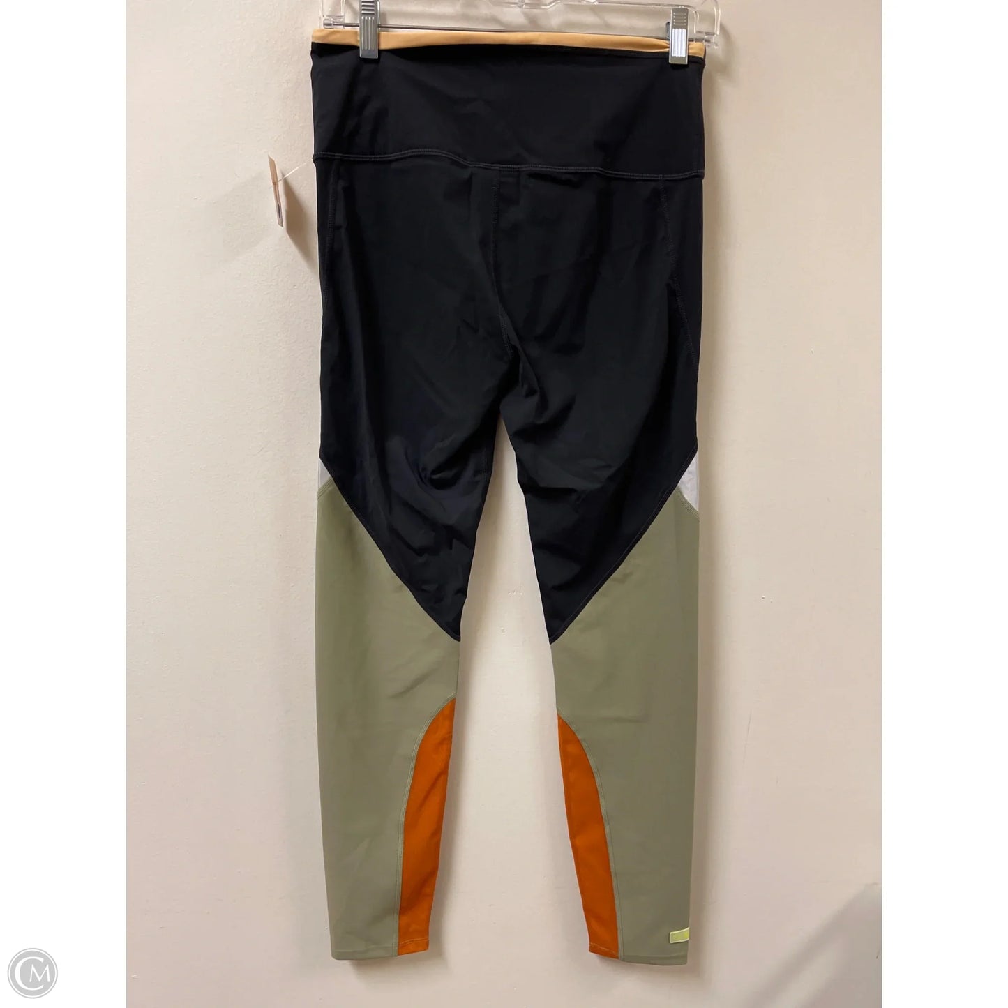 Athletic Leggings By Cmb In Black & Green, Size: L