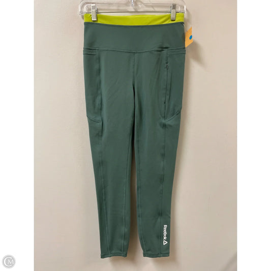 Athletic Leggings By Reebok In Green, Size: S