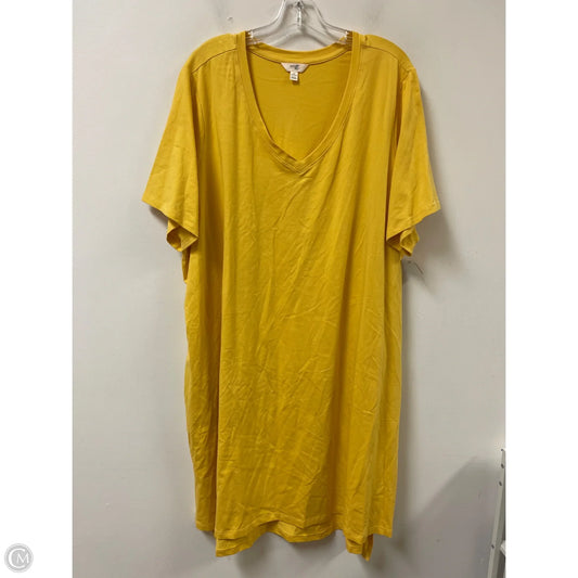 Dress Casual Midi By Terra & Sky In Yellow, Size: 3x