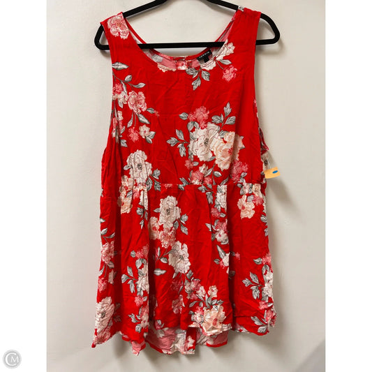 Top Sleeveless By Torrid In Red, Size: 3x