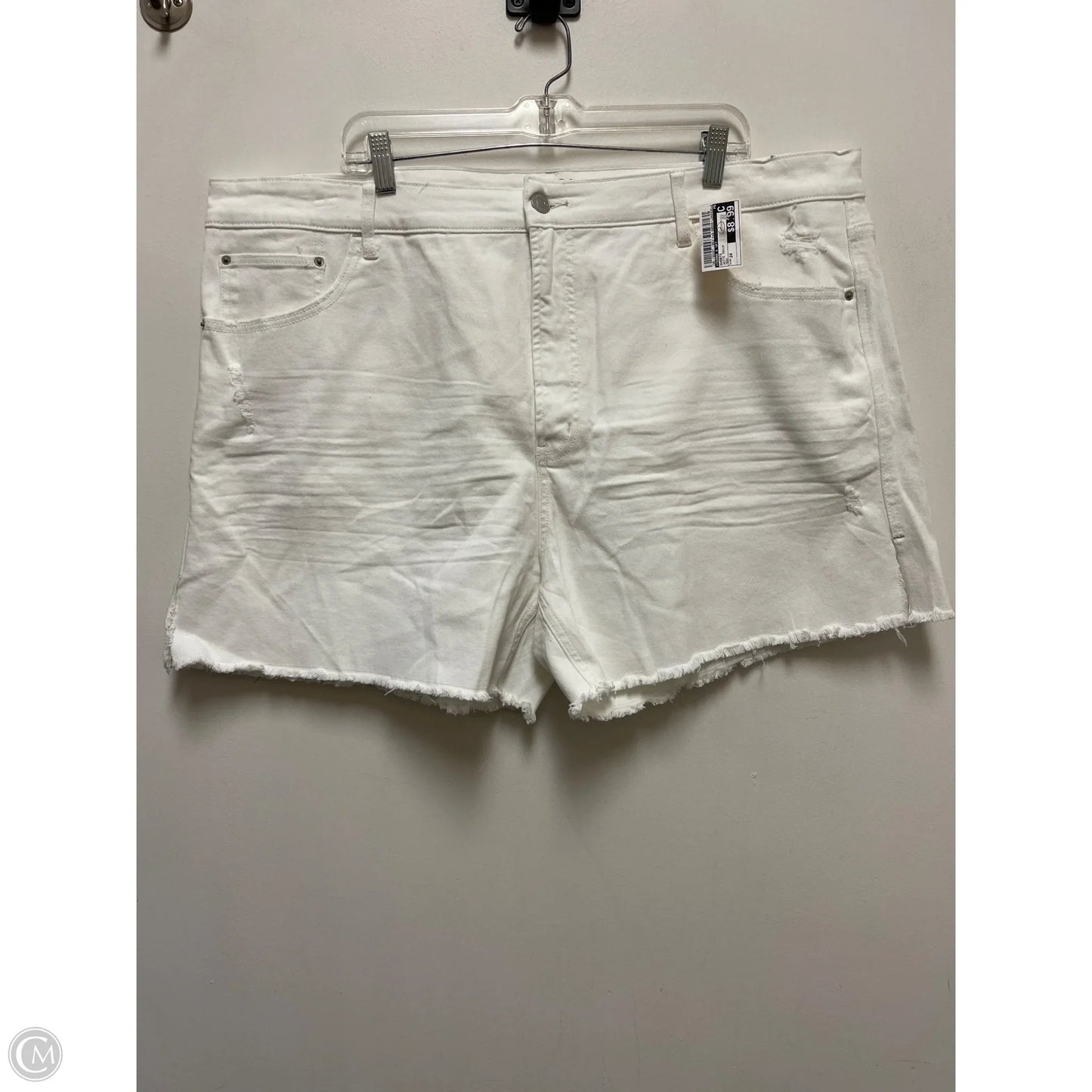 Shorts By Terra & Sky In White Denim, Size: 24