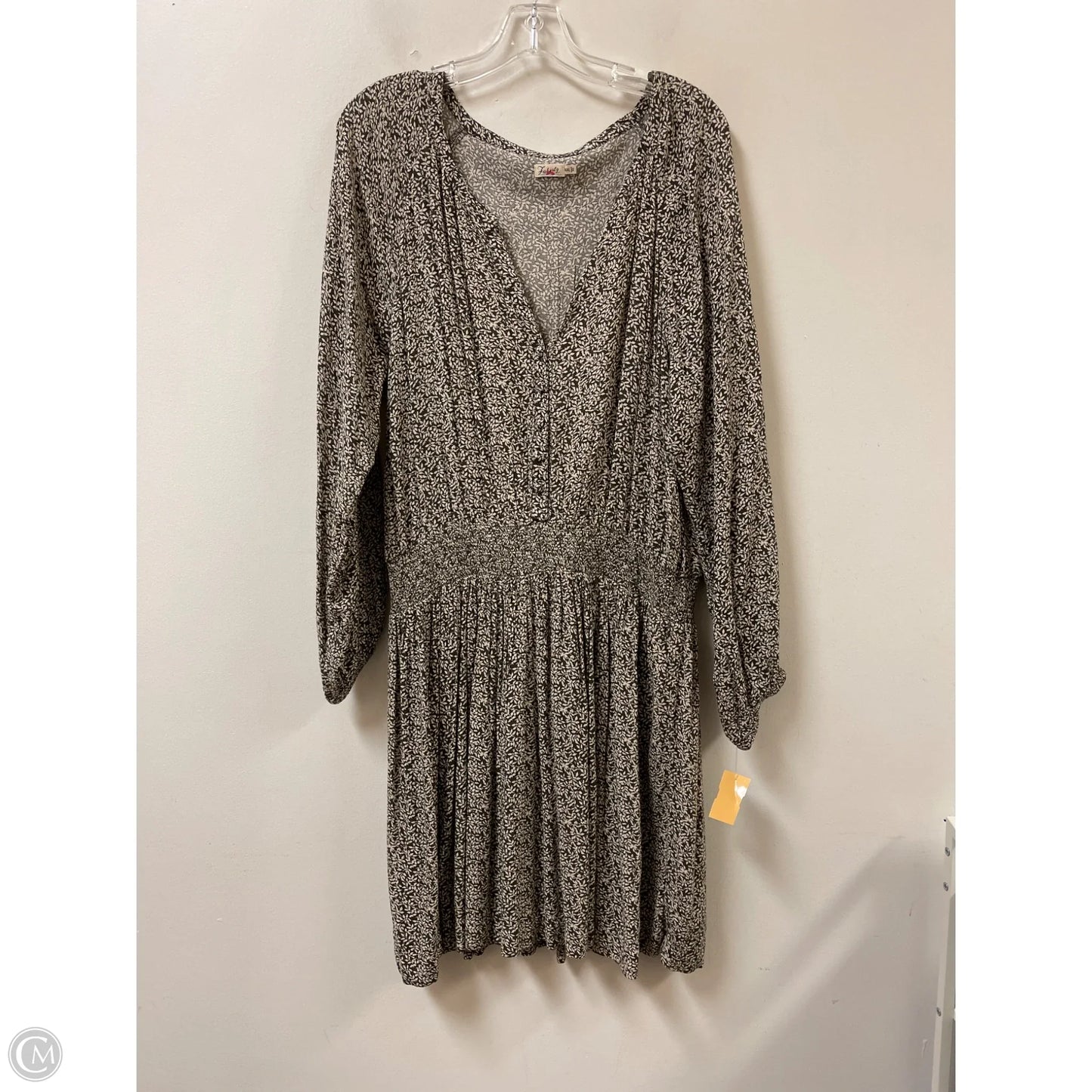 Dress Casual Midi By Faherty In Green & White, Size: 1x