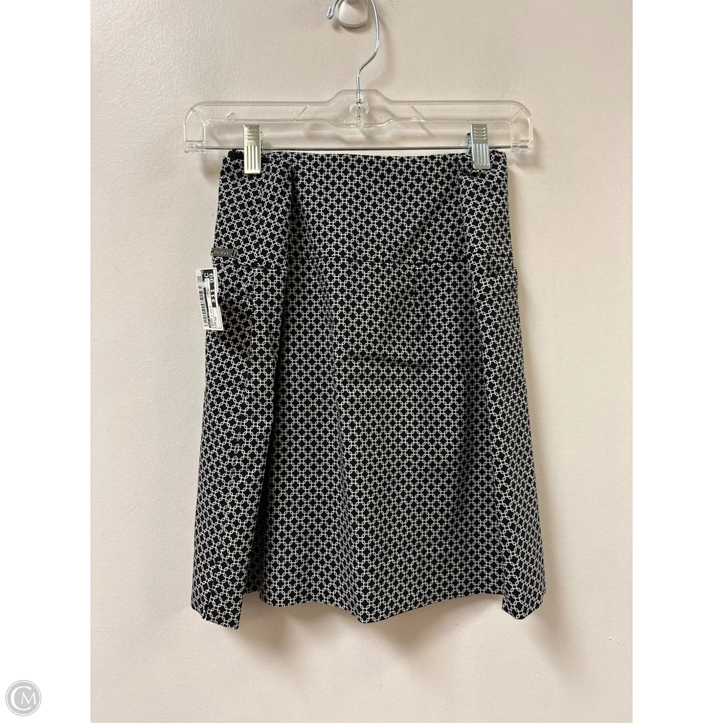 Skort By Sc & Co In Black & White, Size: 12