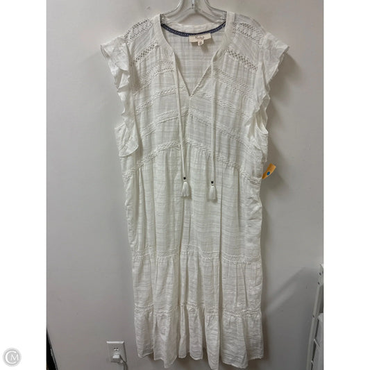 Dress Casual Midi By Nurture In White, Size: 2x