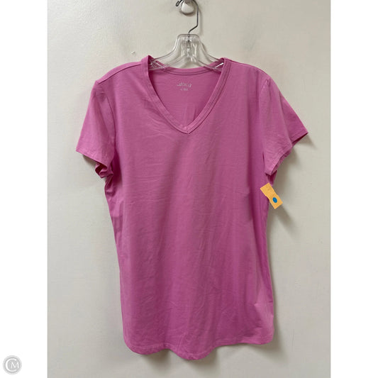 Athletic Top Short Sleeve By Bcg In Pink, Size: L