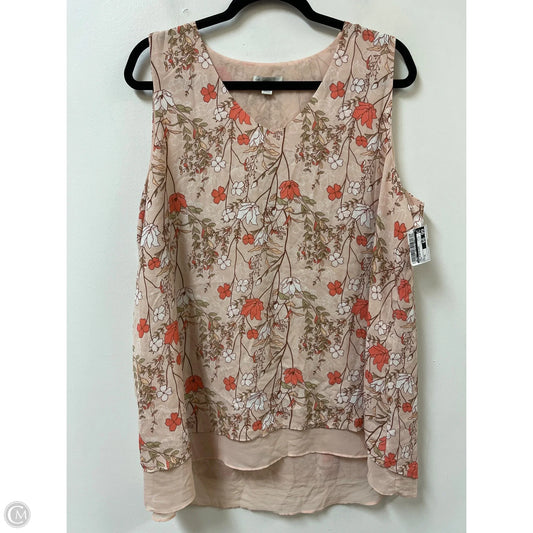 Top Sleeveless By Cato In Pink, Size: Xl