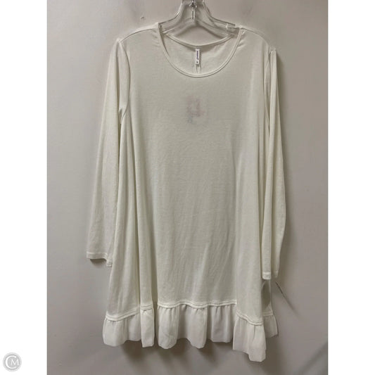 Tunic Long Sleeve By Clothes Mentor In White, Size: Xl
