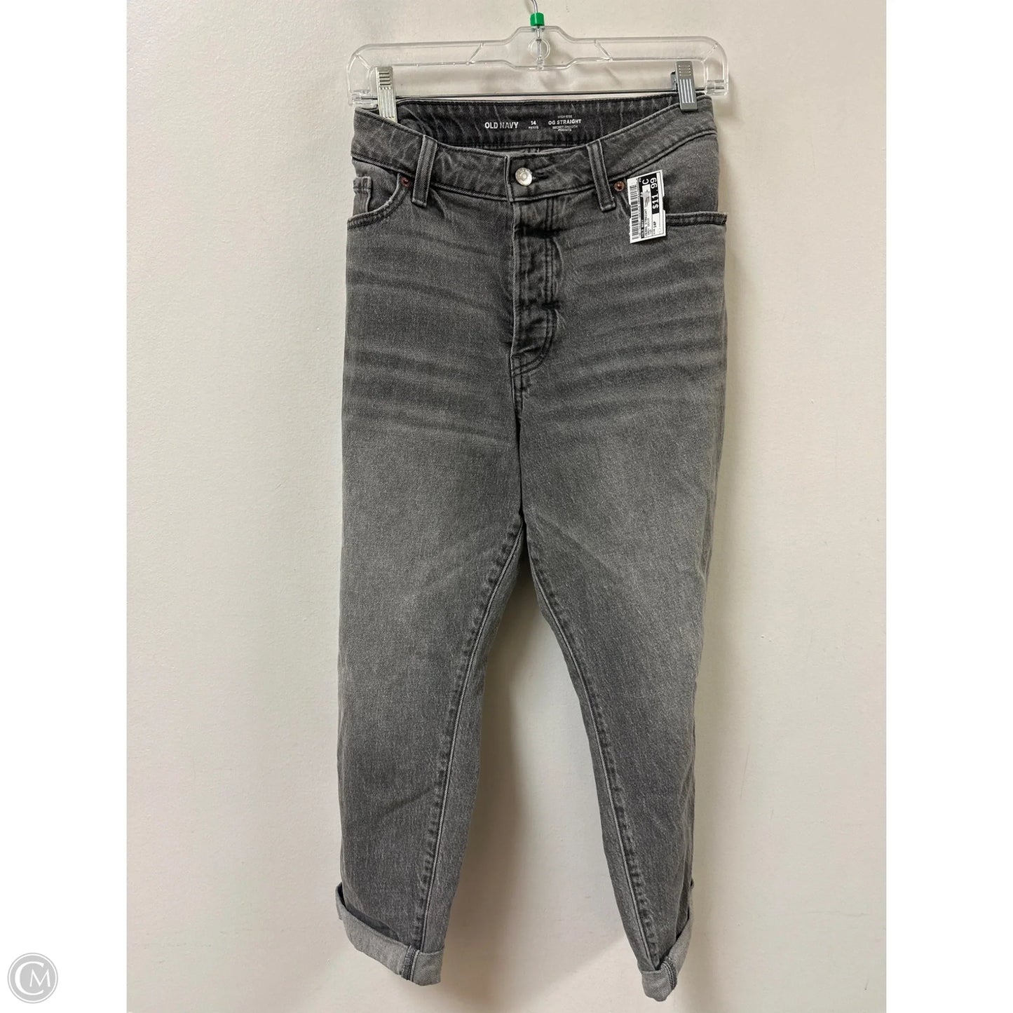 Jeans Straight By Old Navy In Grey Denim, Size: 14p