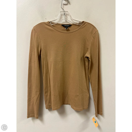 Top Long Sleeve By Lauren By Ralph Lauren In Brown, Size: S