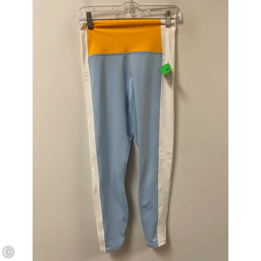Athletic Leggings By Spiritual Gangster In Blue & Yellow, Size: M