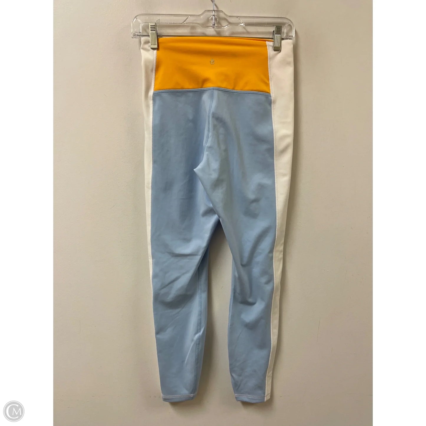 Athletic Leggings By Spiritual Gangster In Blue & Yellow, Size: M