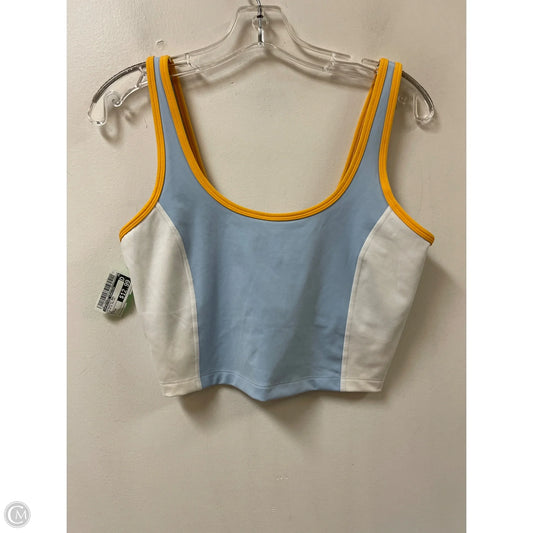 Athletic Bra By Spiritual Gangster In Blue & Yellow, Size: M