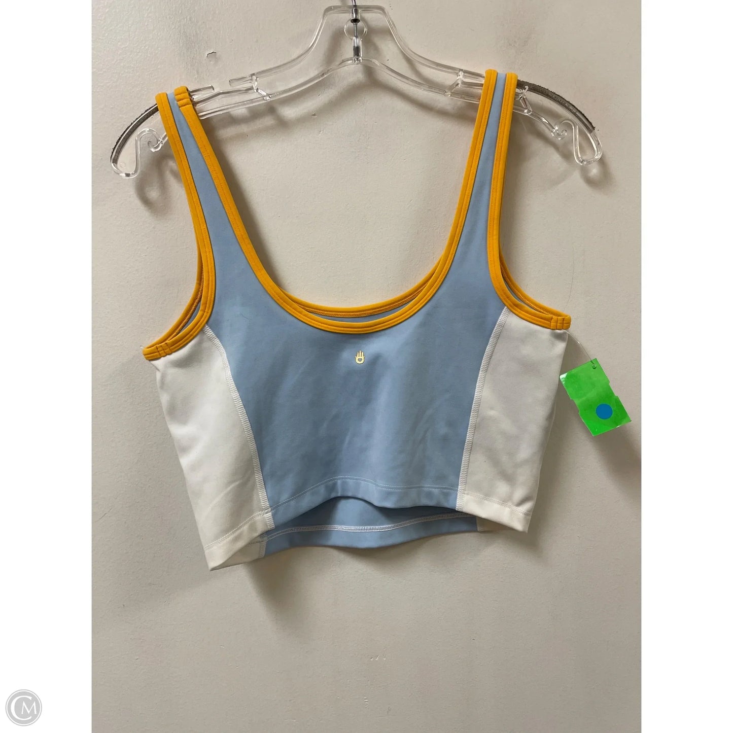 Athletic Bra By Spiritual Gangster In Blue & Yellow, Size: M