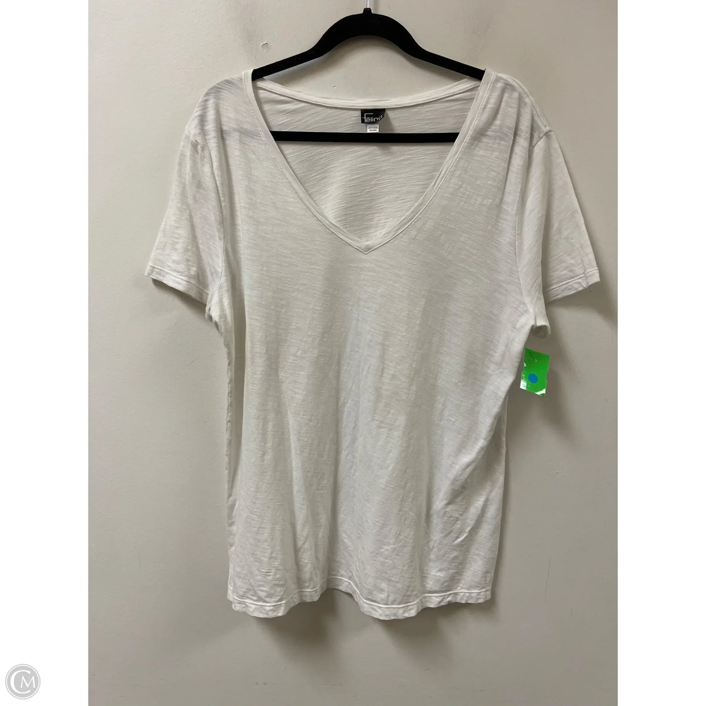 Top Short Sleeve By Felina In White, Size: 1x