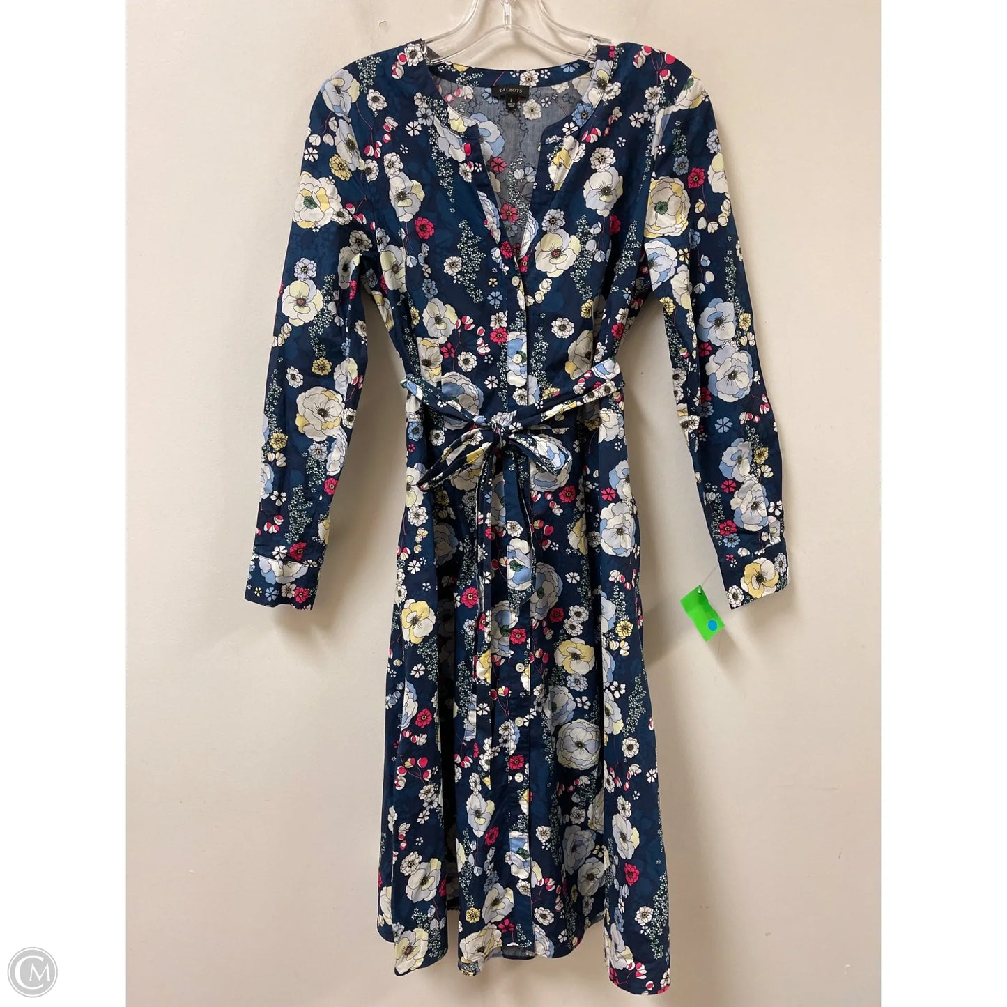 Dress Casual Midi By Talbots In Floral Print, Size: Xs