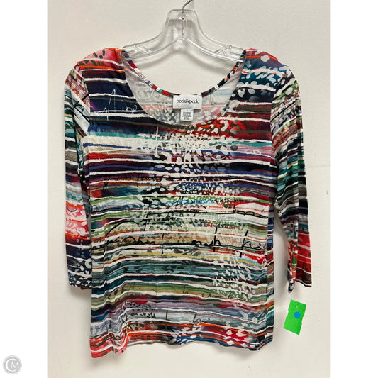 Top Long Sleeve By Peck And Peck In Multi-colored, Size: S