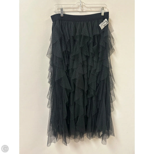 Skirt Midi By Anthropologie In Black, Size: 8