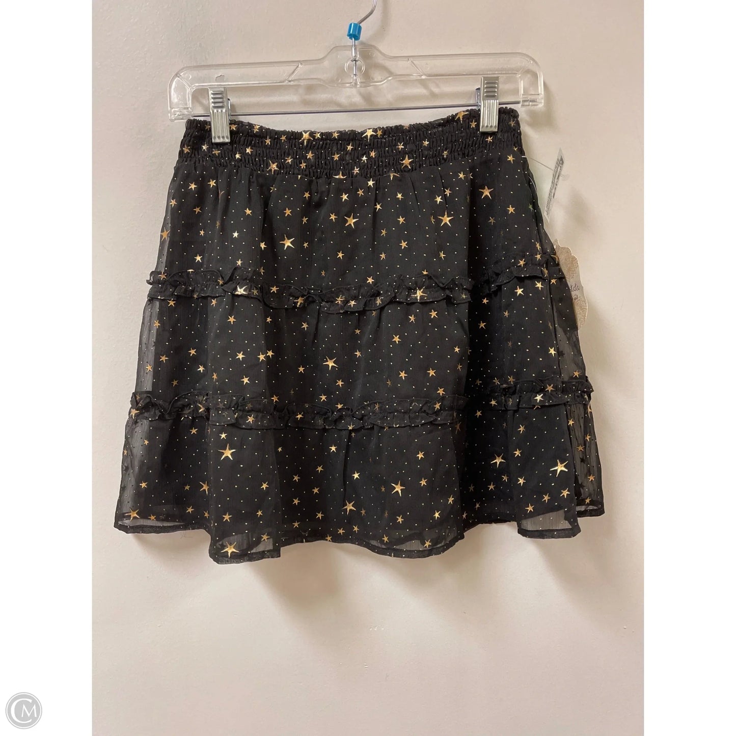 Skirt Mini & Short By Altard State In Black & Gold, Size: 4