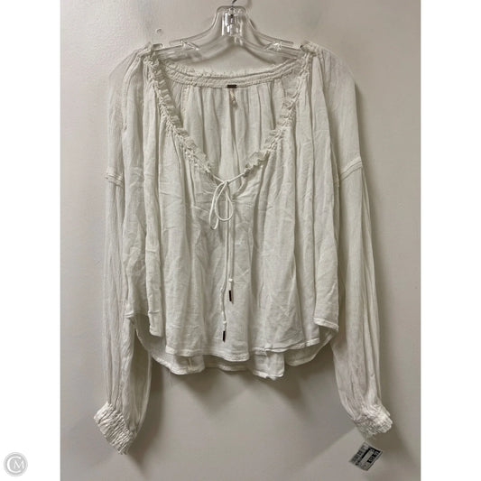 Top Long Sleeve By Free People In White, Size: Xs