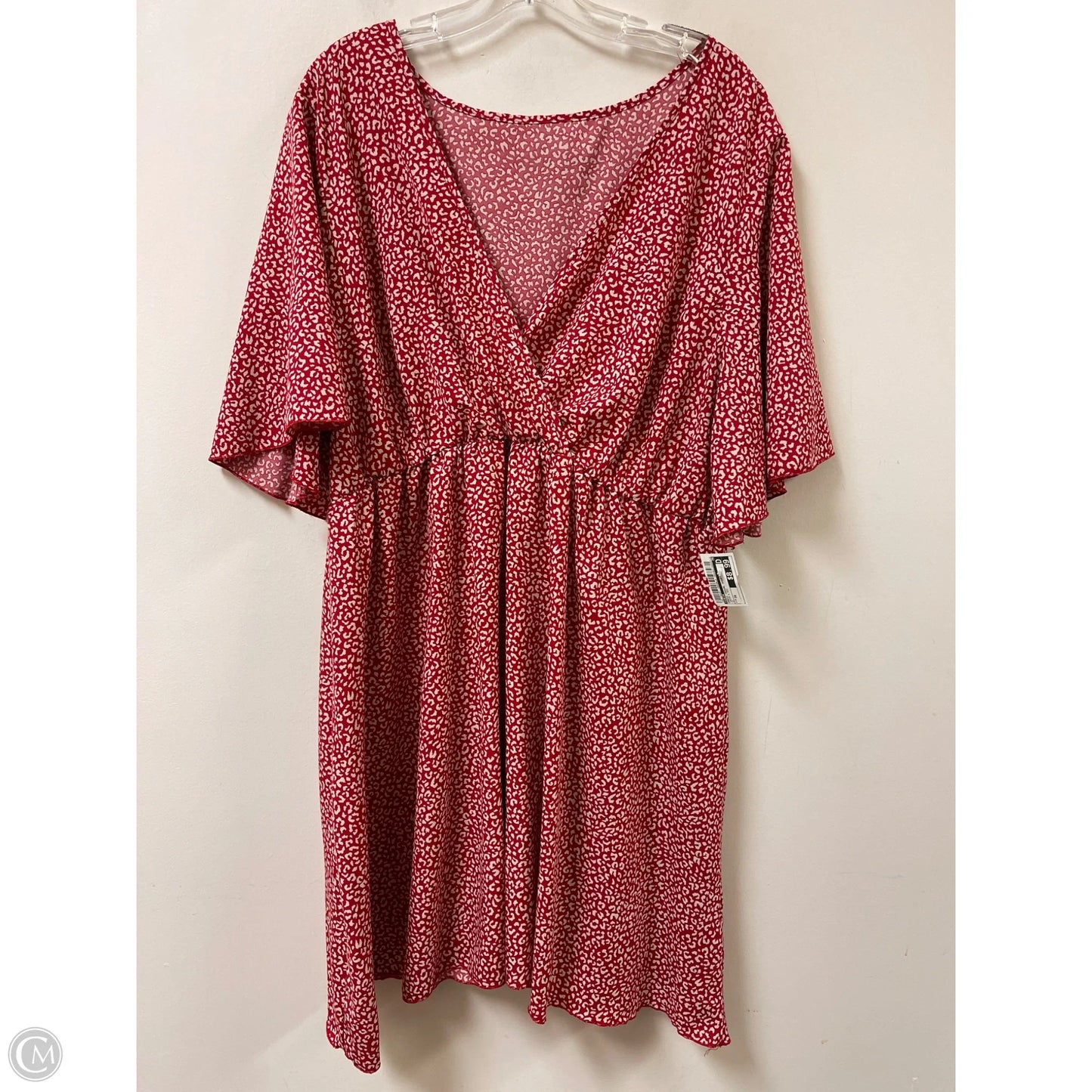 Dress Casual Short By Shein In Cream & Red, Size: 3x